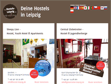 Tablet Screenshot of hostels-leipzig.com